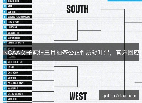 NCAA女子疯狂三月抽签公正性质疑升温，官方回应